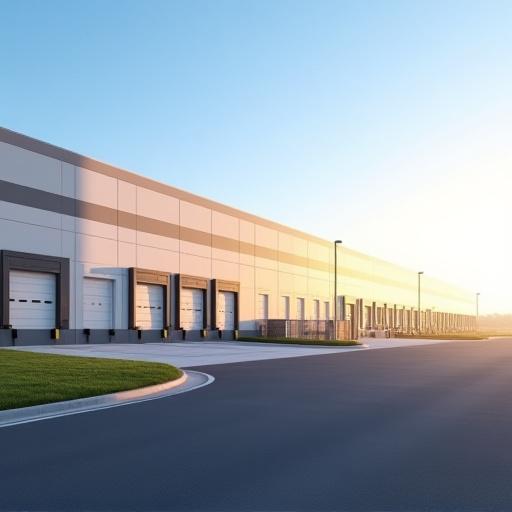 Exterior view of the secure Boscoe Transportation warehouse facility in Greeneville